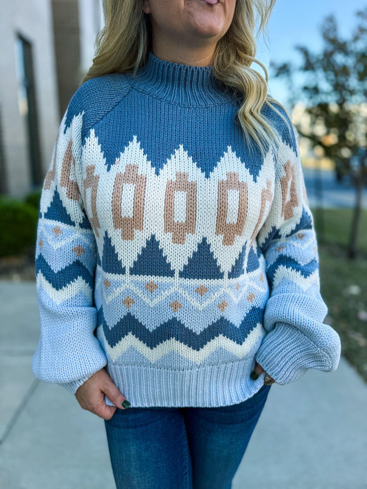 Blue Chunky Sweater
