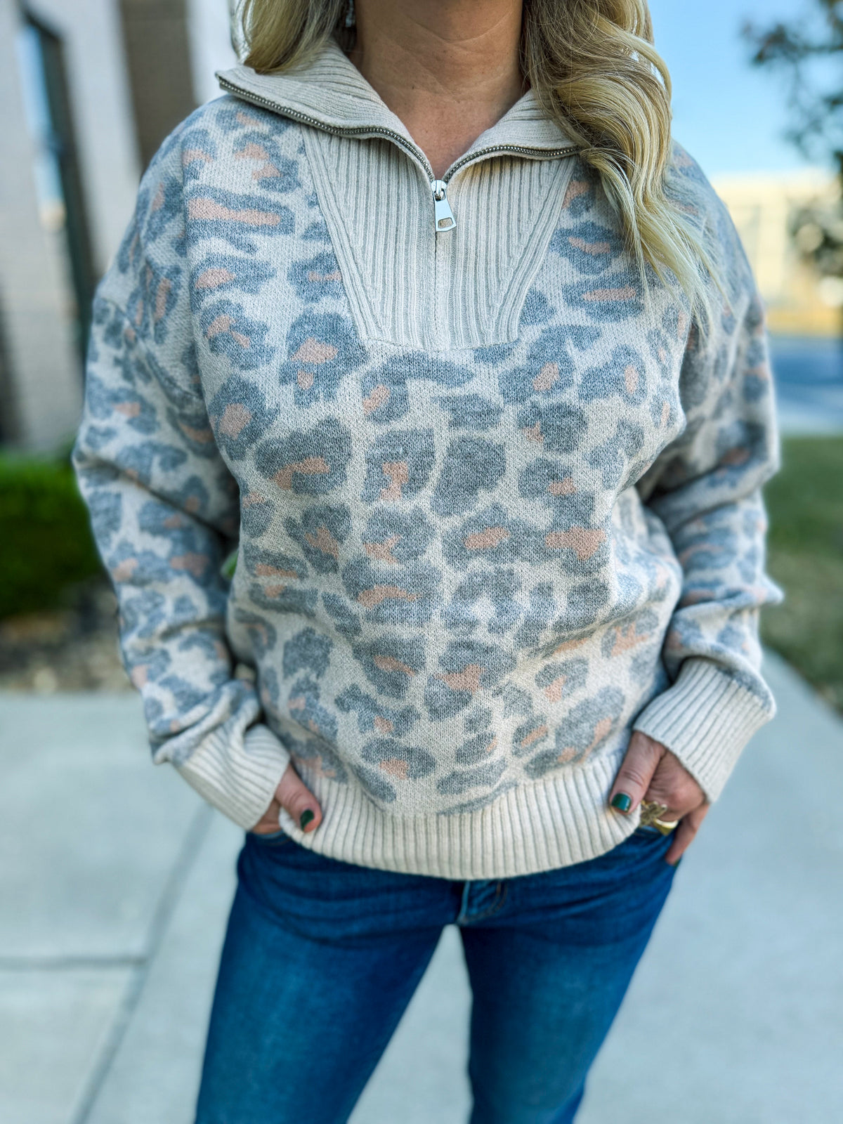 Umgee Leopard Pullover
