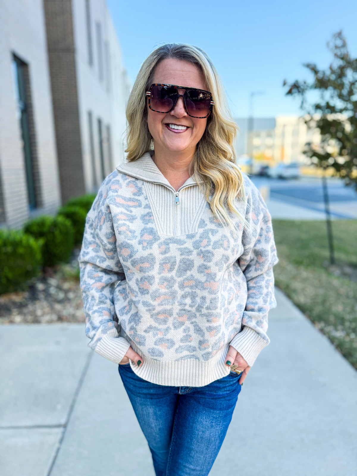 Umgee Leopard Pullover
