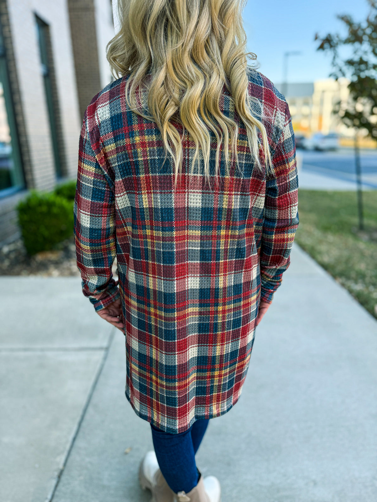 Blakely Plaid Cardigan