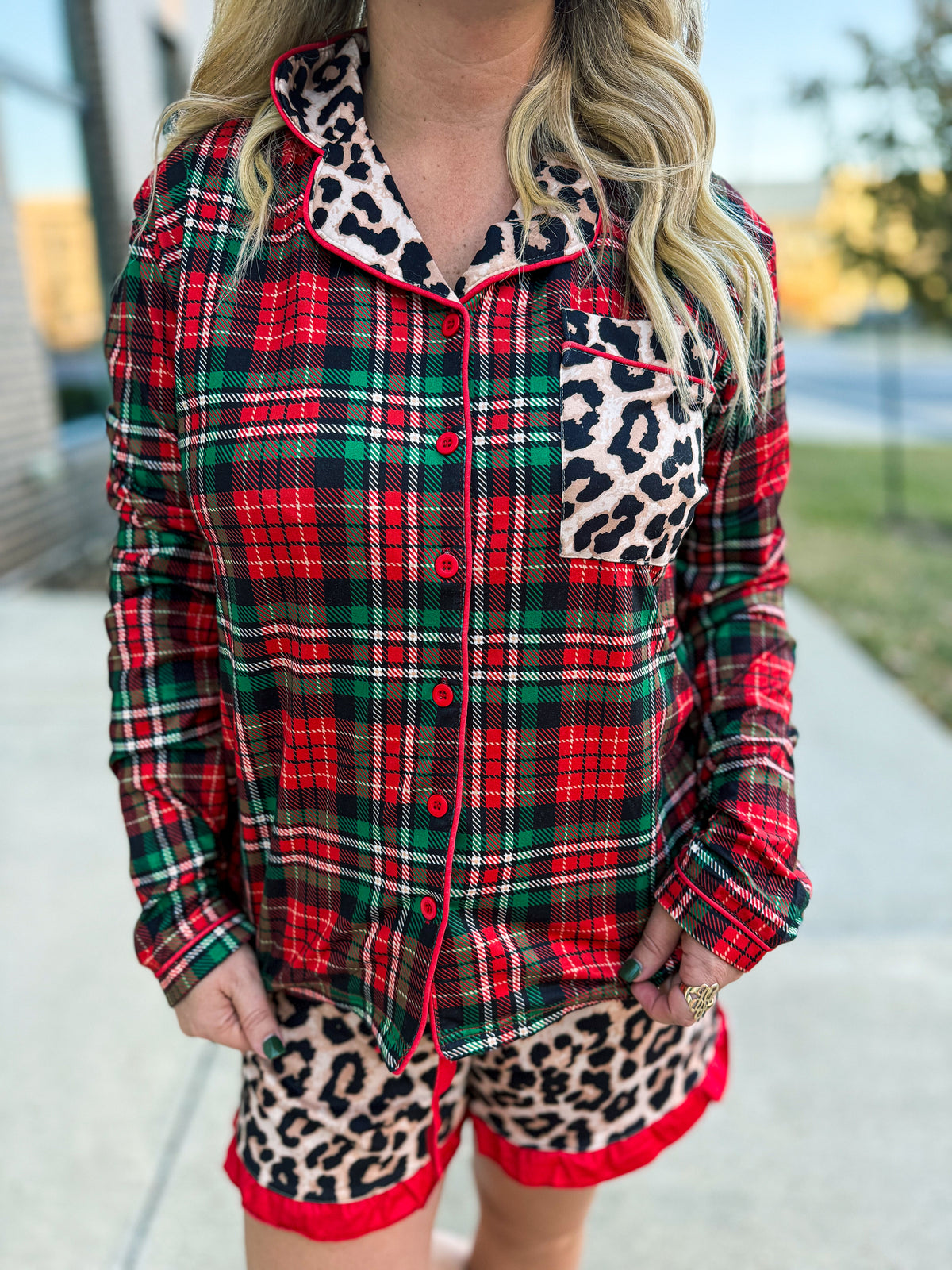 Leopard Print Pajama Set