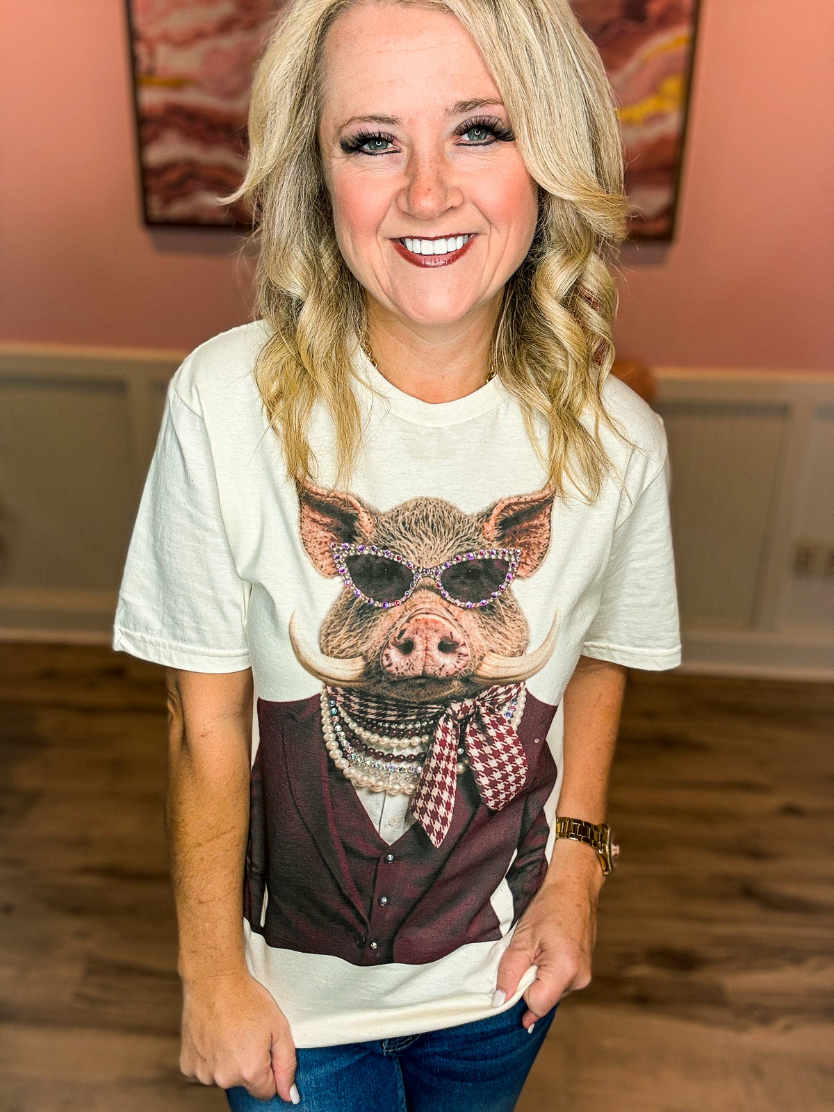 Hog Rhinestone Tee