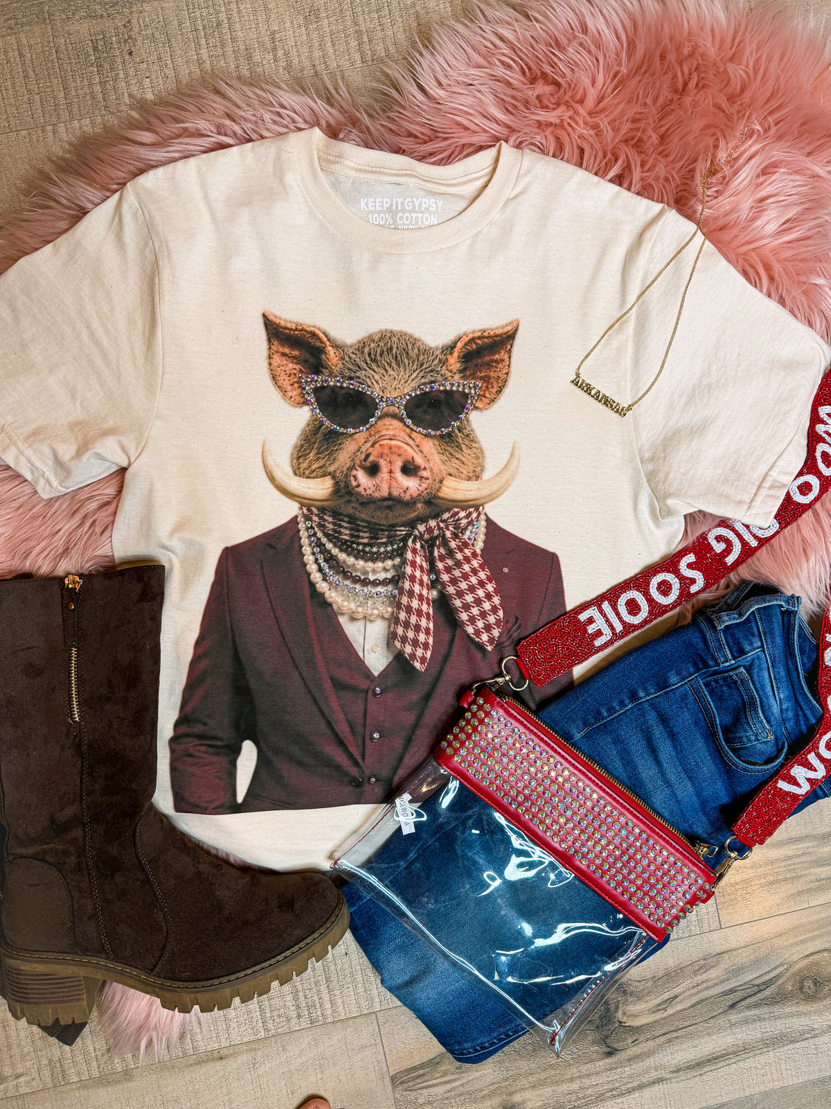 Hog Rhinestone Tee
