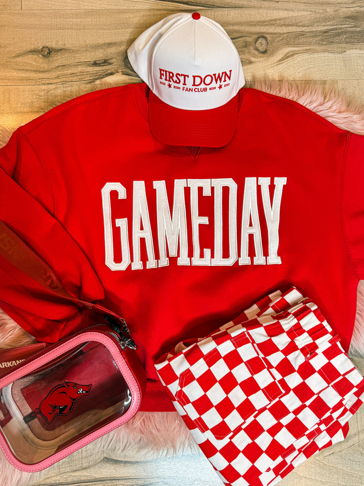 Red & White Checkered Pants