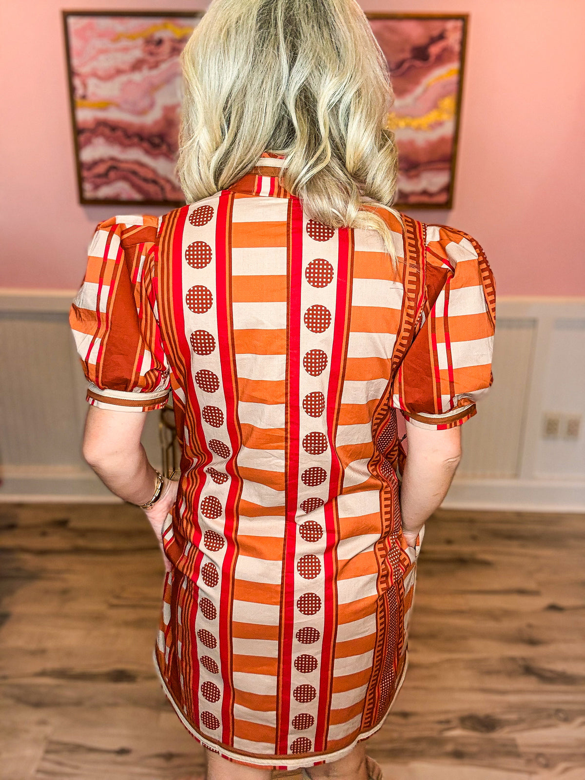 Rust Plaid Entro Dress