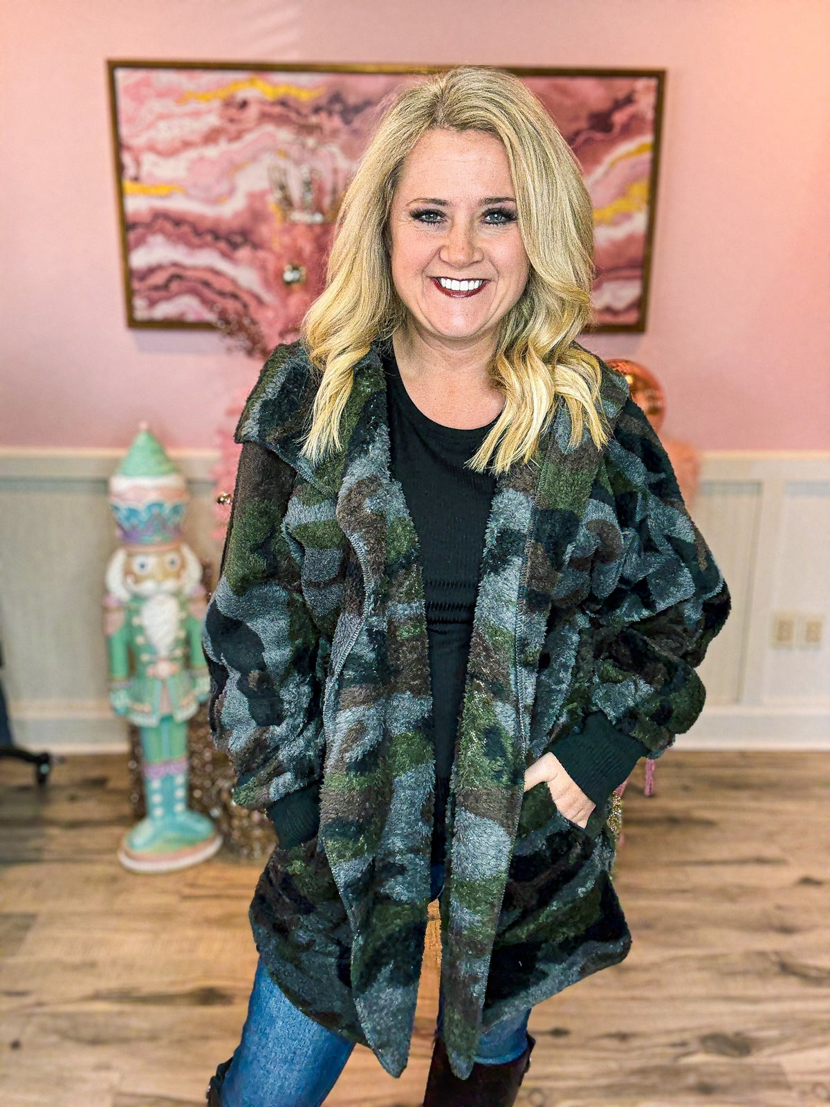 Camo Sherpa Jacket