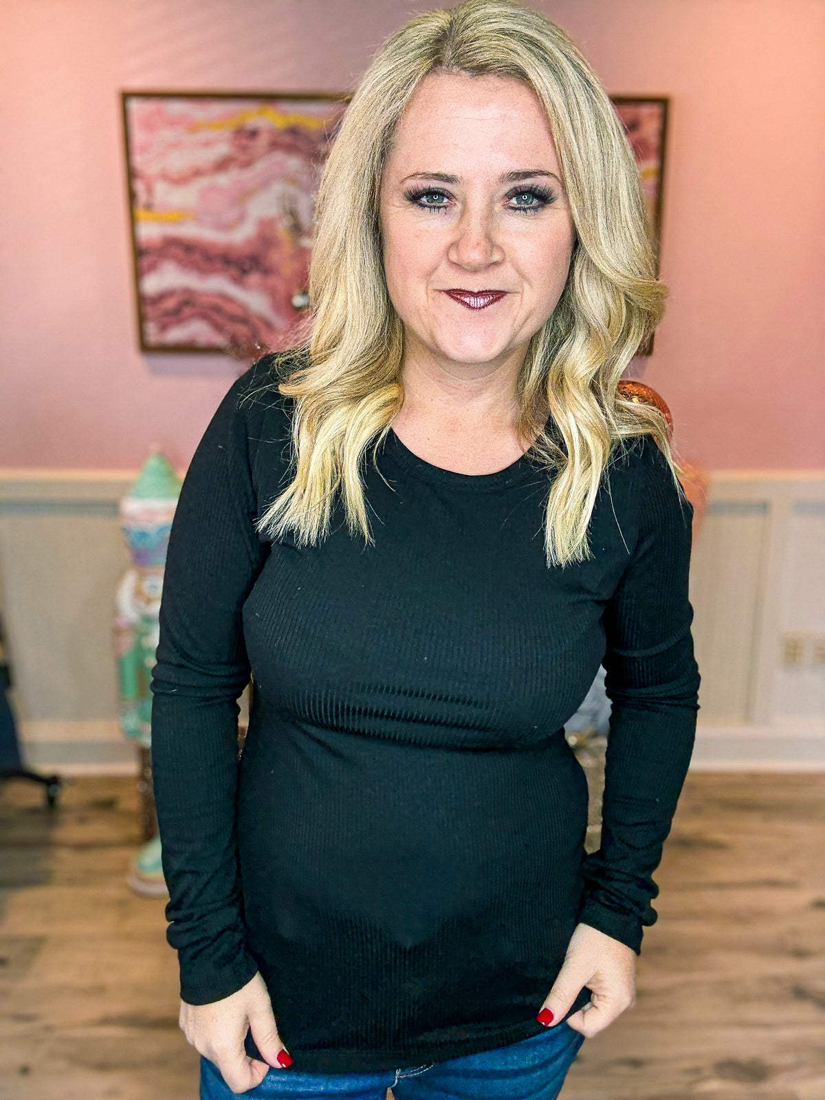 Black Long Sleeve Top