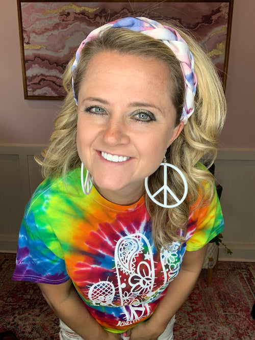 Tie Dye Braided Headband