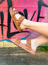 Camel Braided Slides