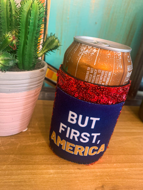 America Sequin Koozie