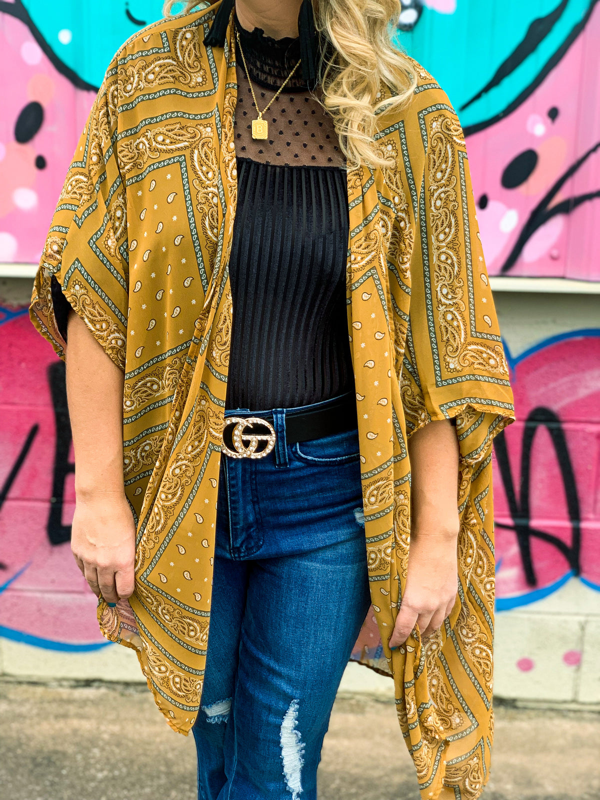 Paisley Print Kimono