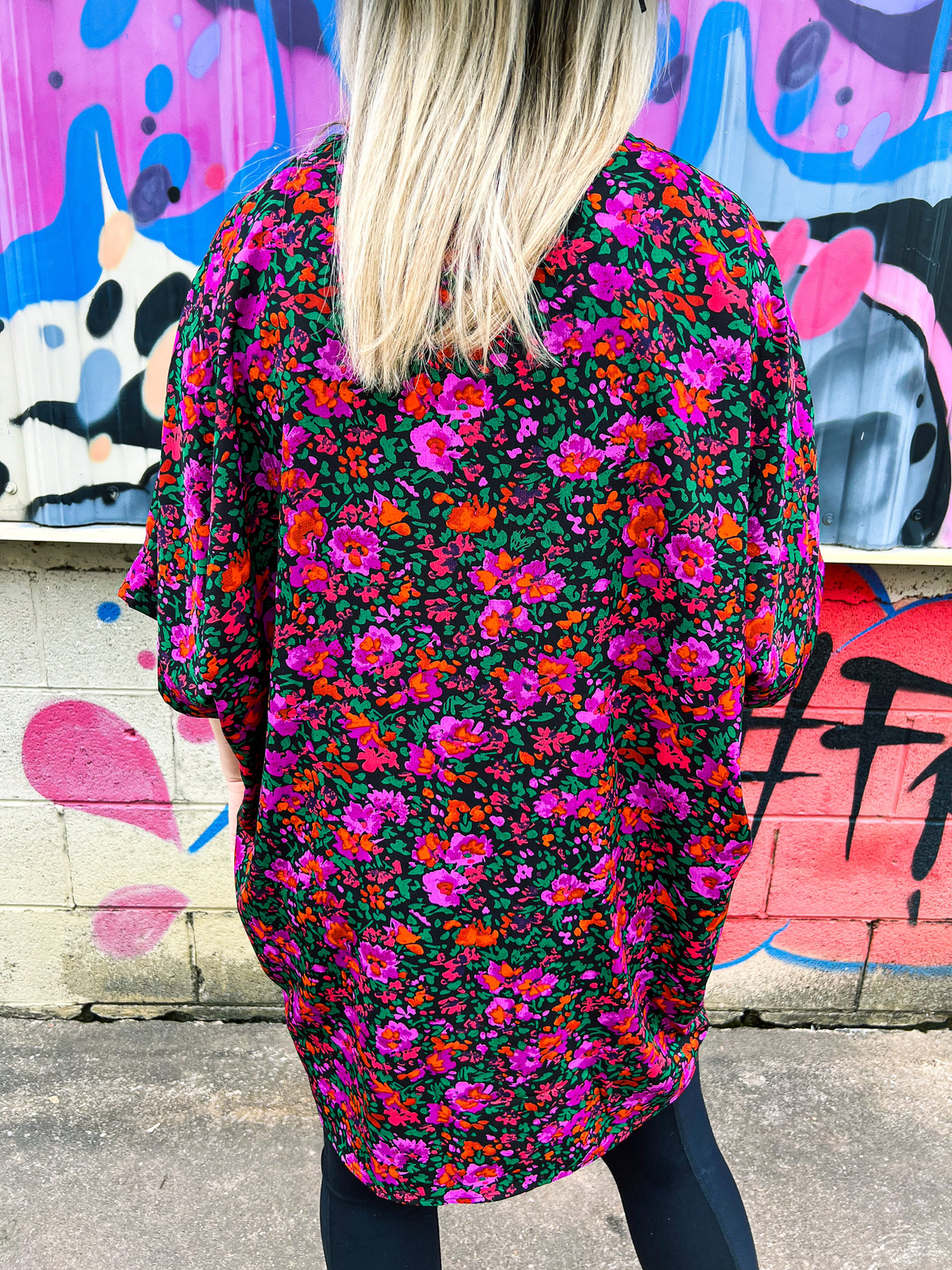 Black Floral Blouse-Jodifl