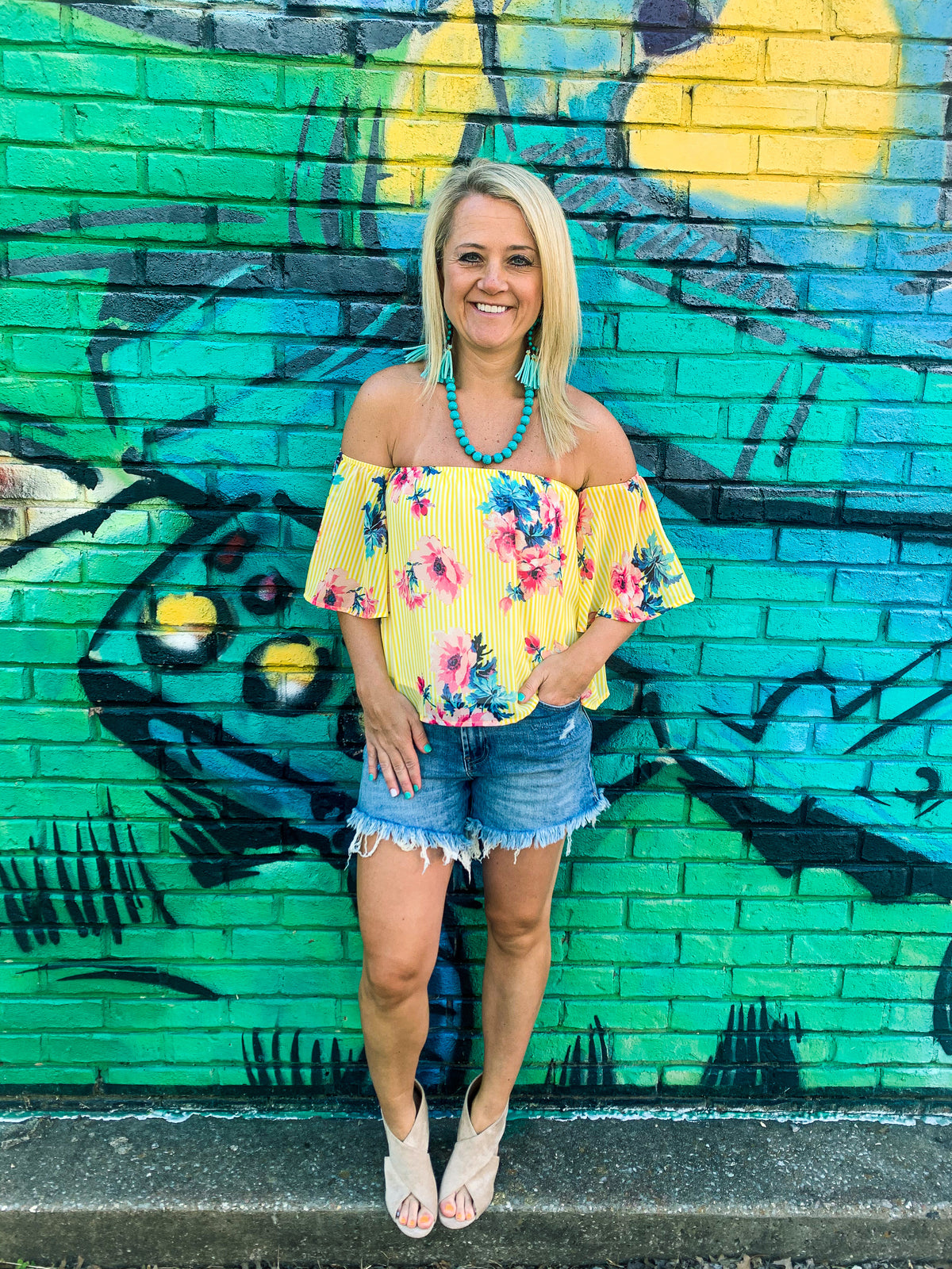 Yellow Floral Maxi Skirt