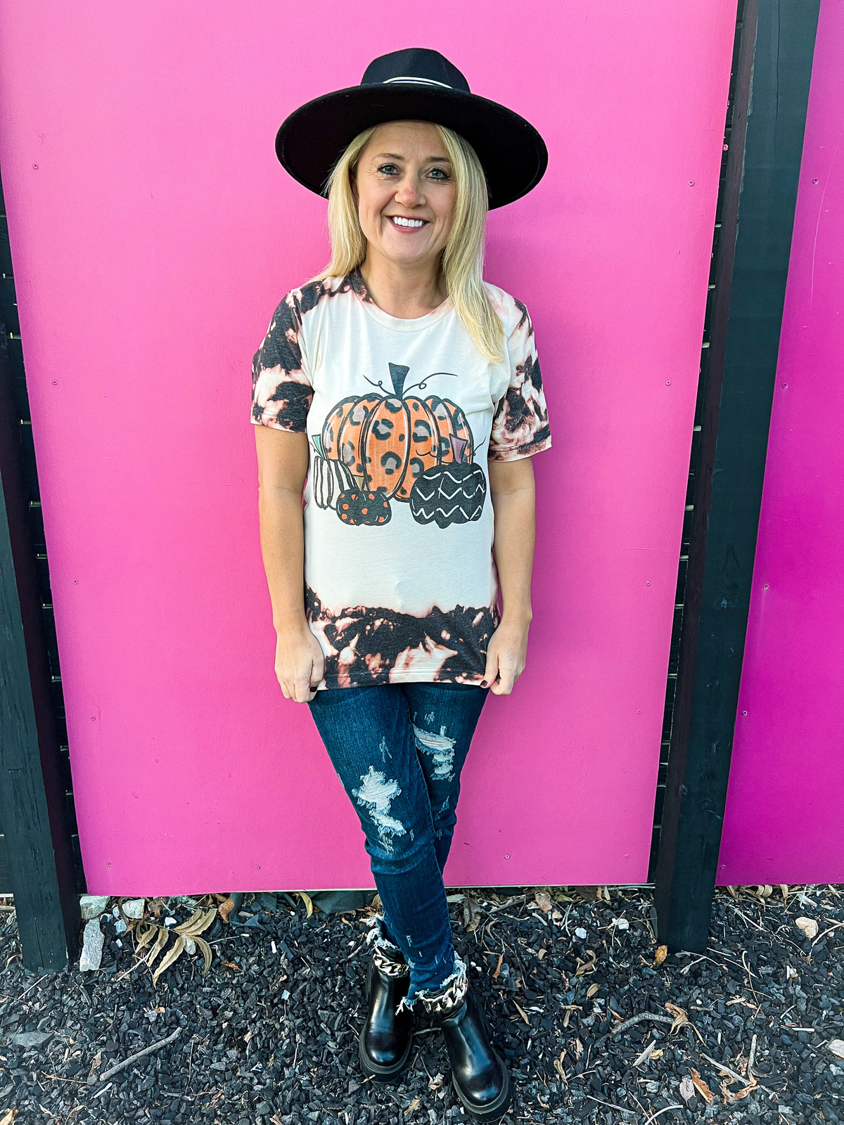 Bleached Pumpkin Tee
