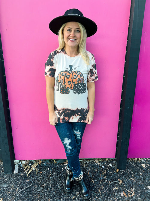 Bleached Pumpkin Tee