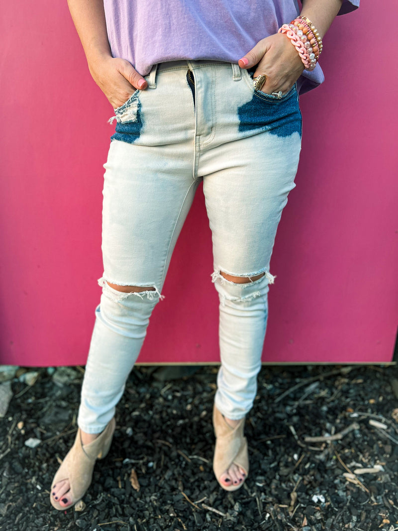 Vervet Bleached Skinny Jeans