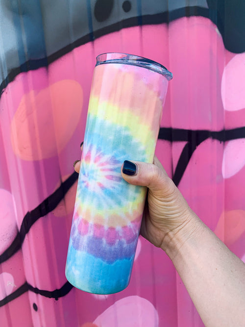 Pastel Tie Dye Tumbler