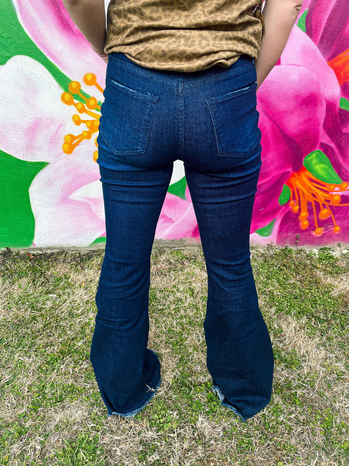 YMI Dark Wash Flares