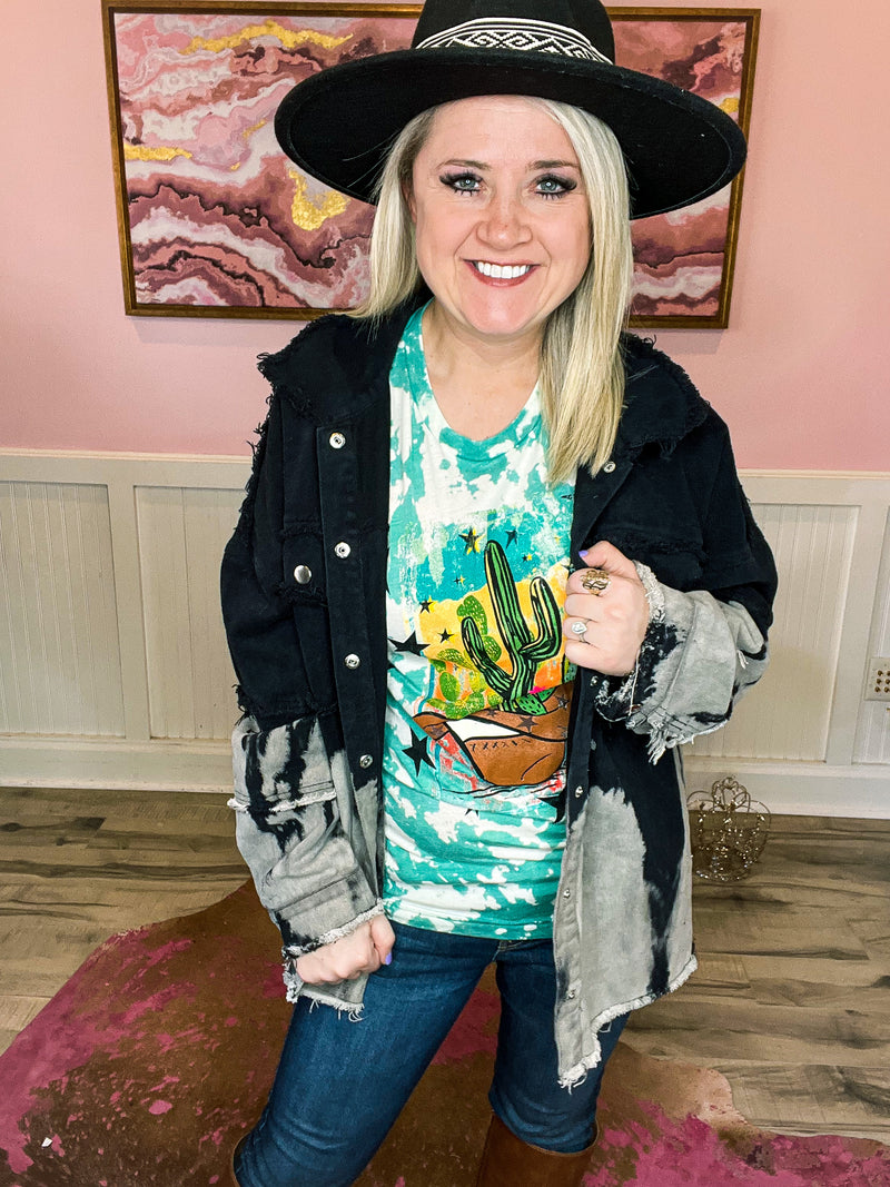 Black Tie Dyed Shacket