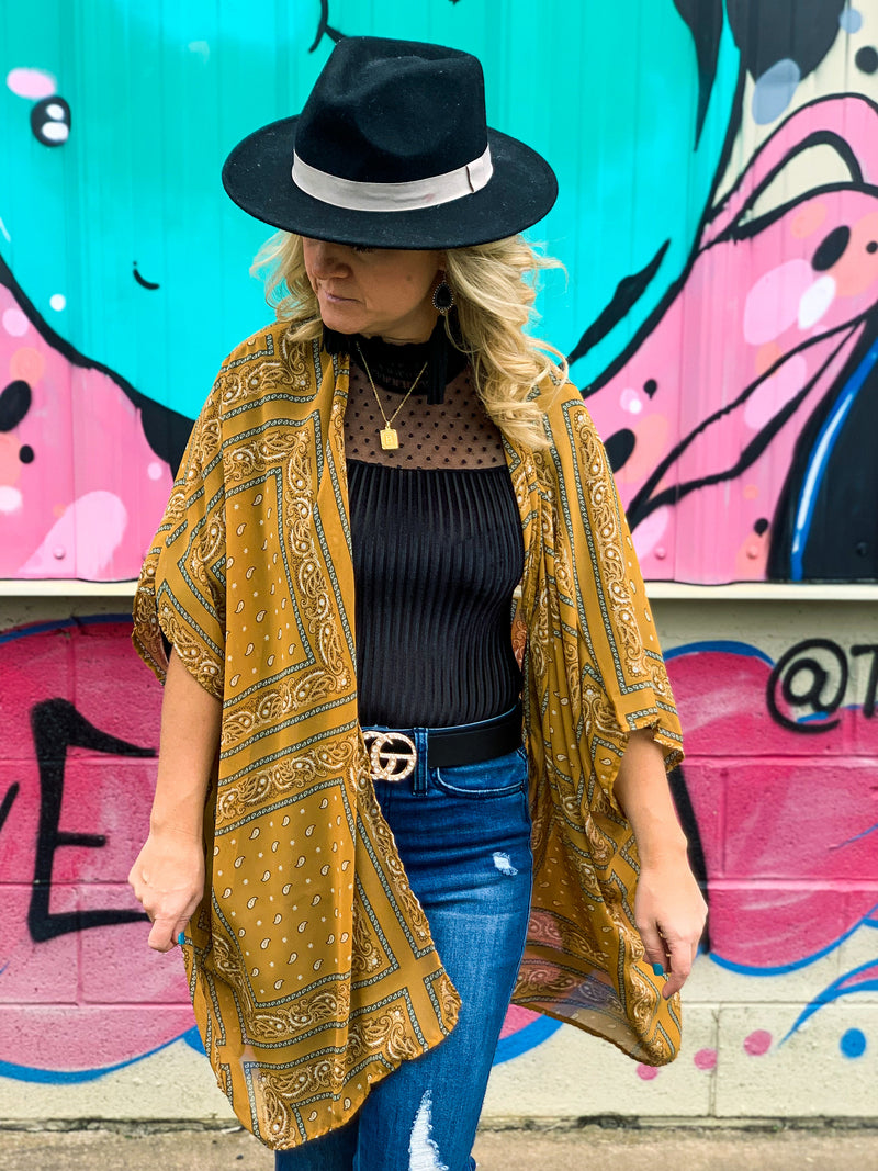 Paisley Print Kimono