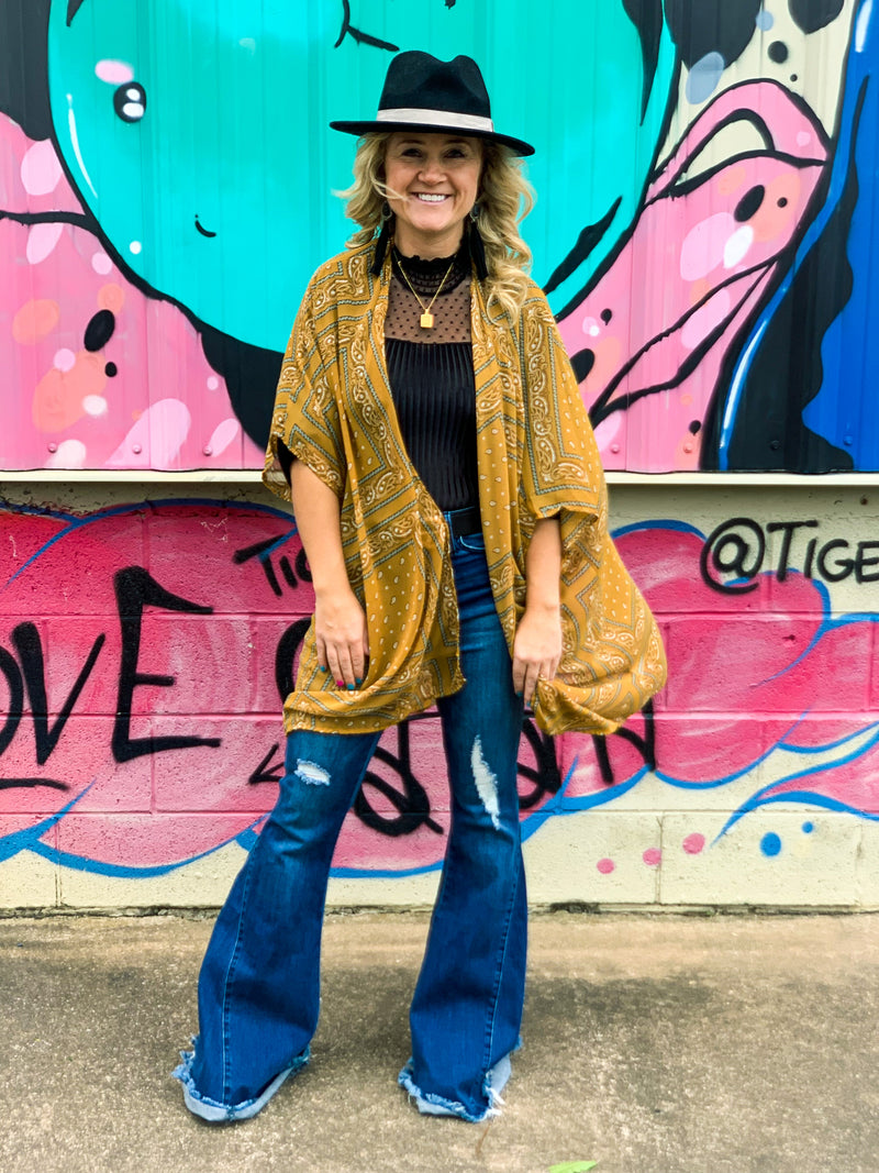 Paisley Print Kimono