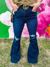 YMI Dark Wash Flares