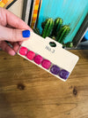 Earring Stud Set-pink/purple