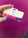 Earring Stud Set-pink/purple