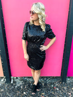 Black Sequin Dress