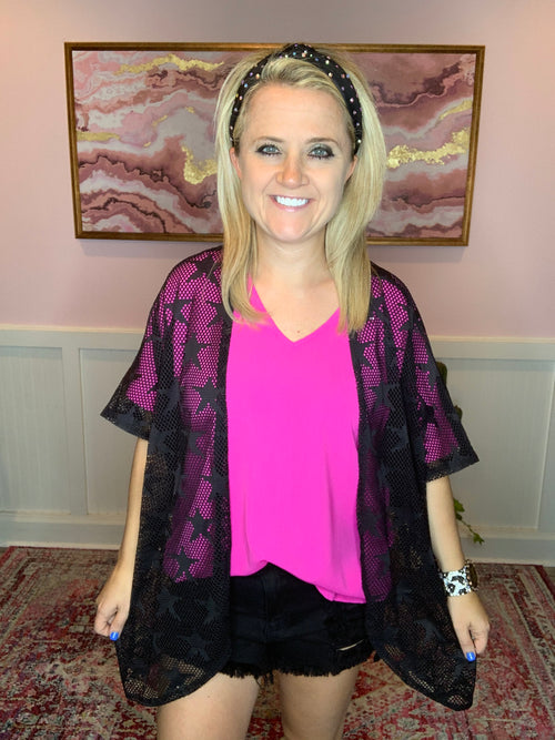 Star Mesh Kimono