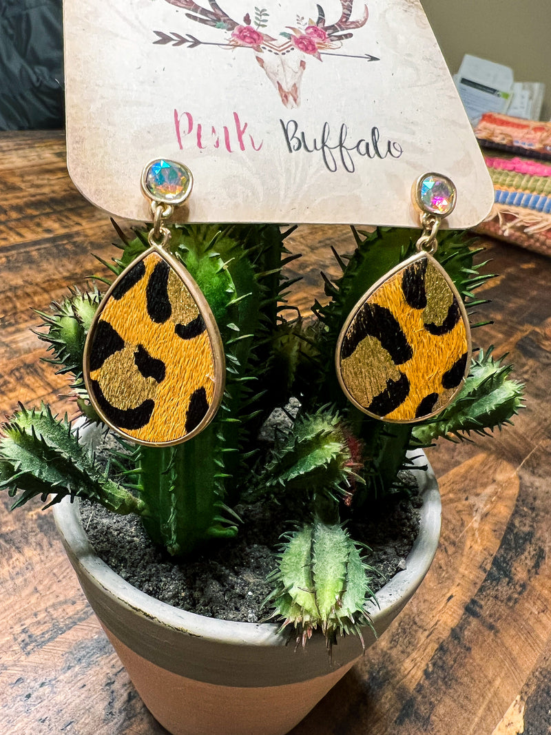 Cowhide Earrings-Small