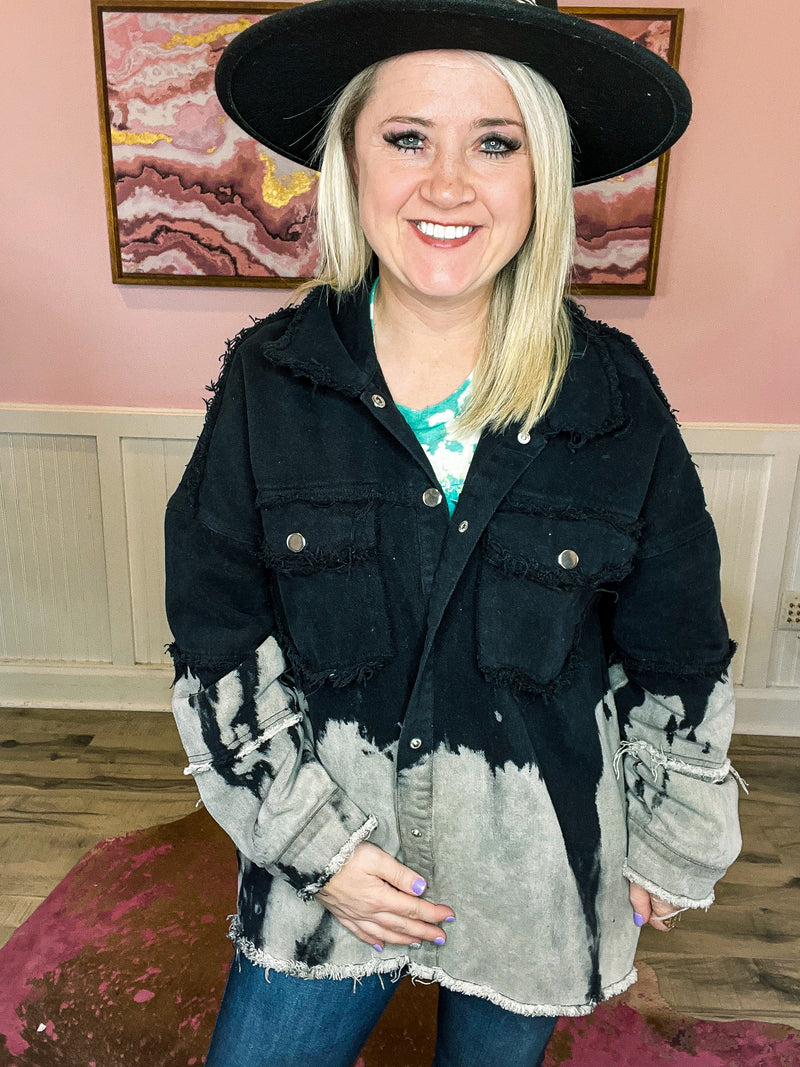 Black Tie Dyed Shacket