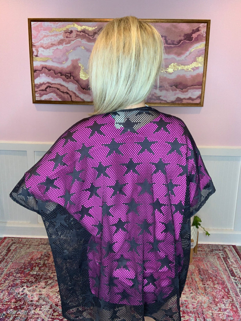 Star Mesh Kimono
