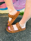Camel Braided Slides