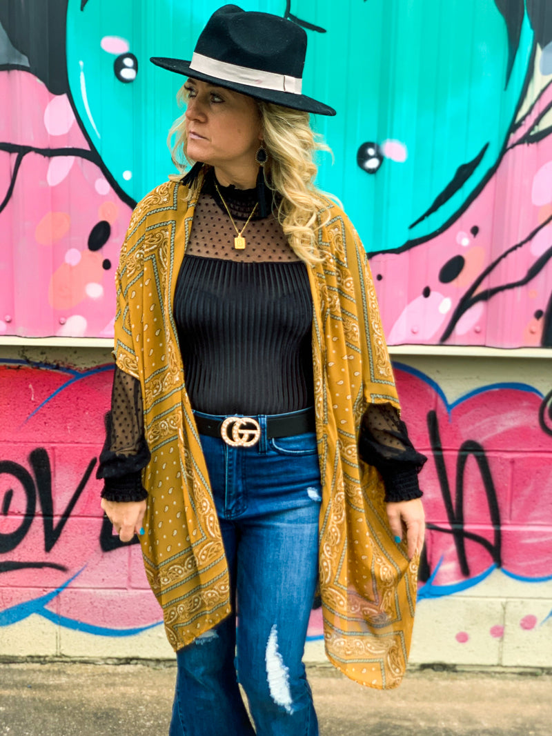 Paisley Print Kimono