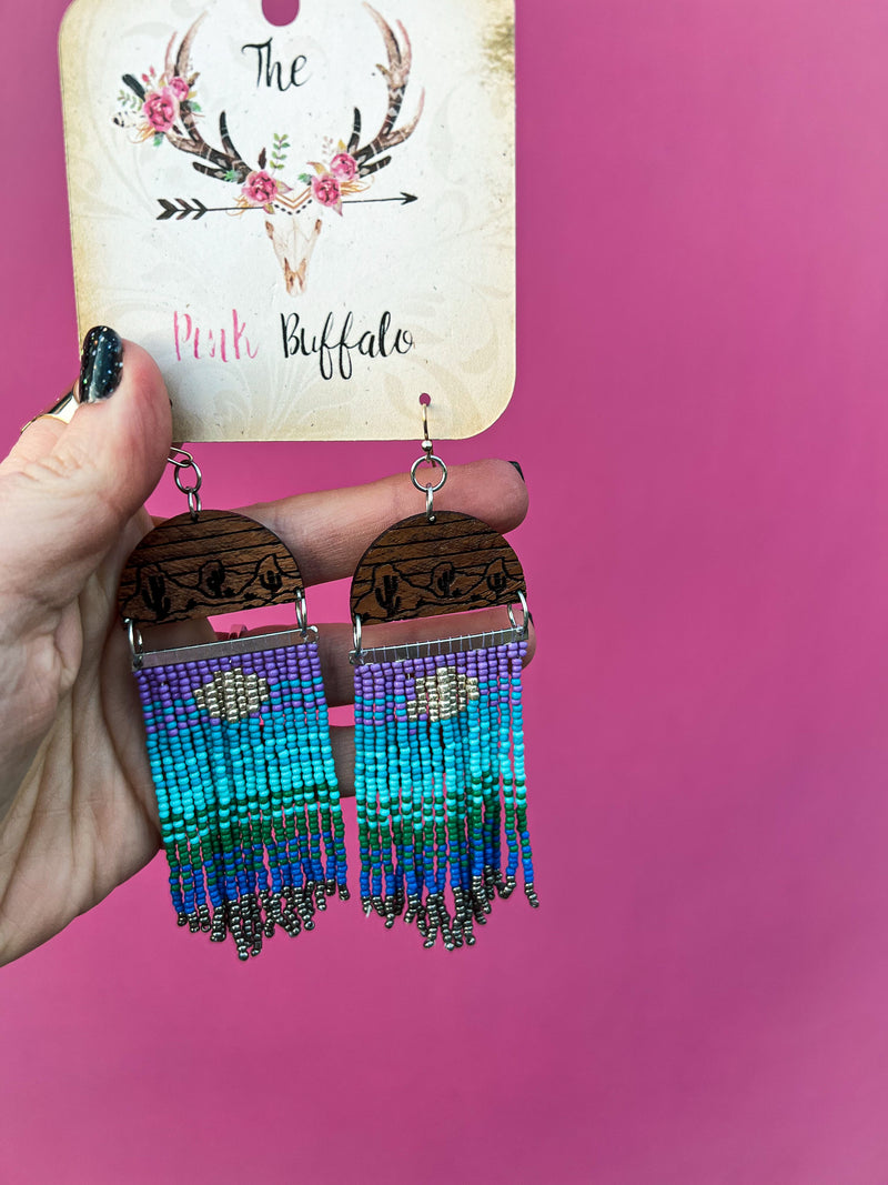 Cactus Tassel Earrings