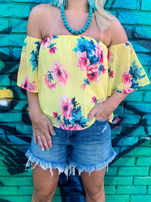 Yellow Floral Maxi Skirt