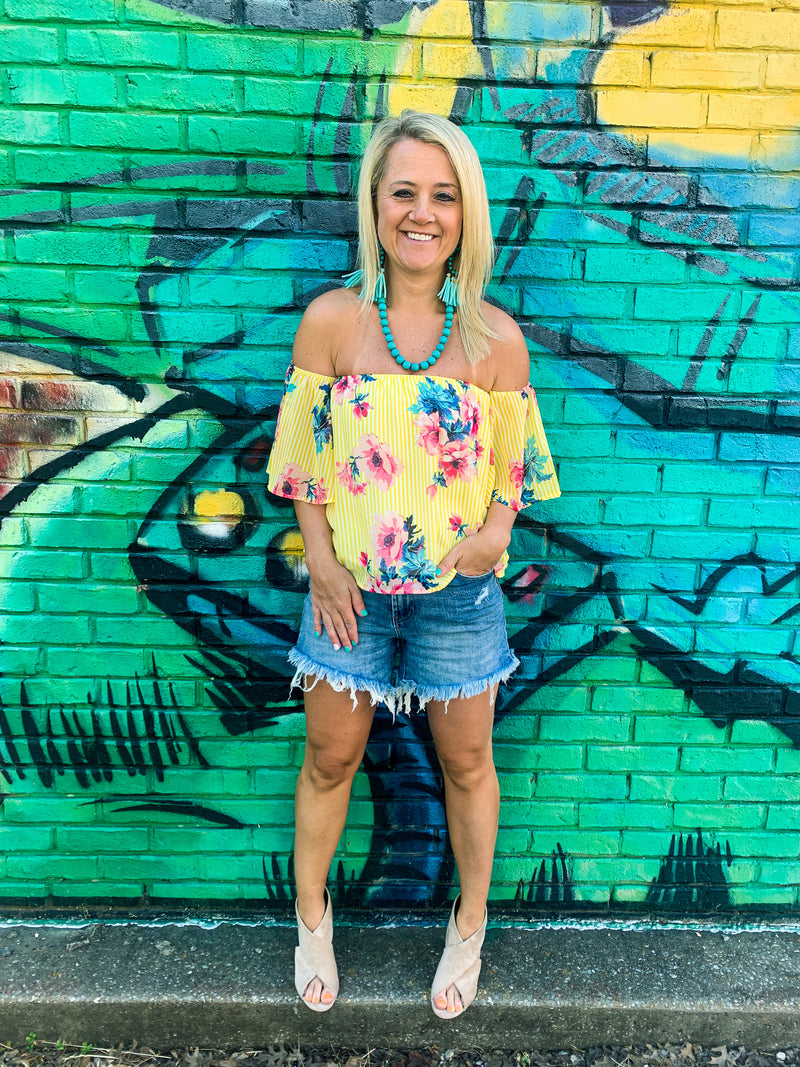 Yellow Floral Maxi Skirt