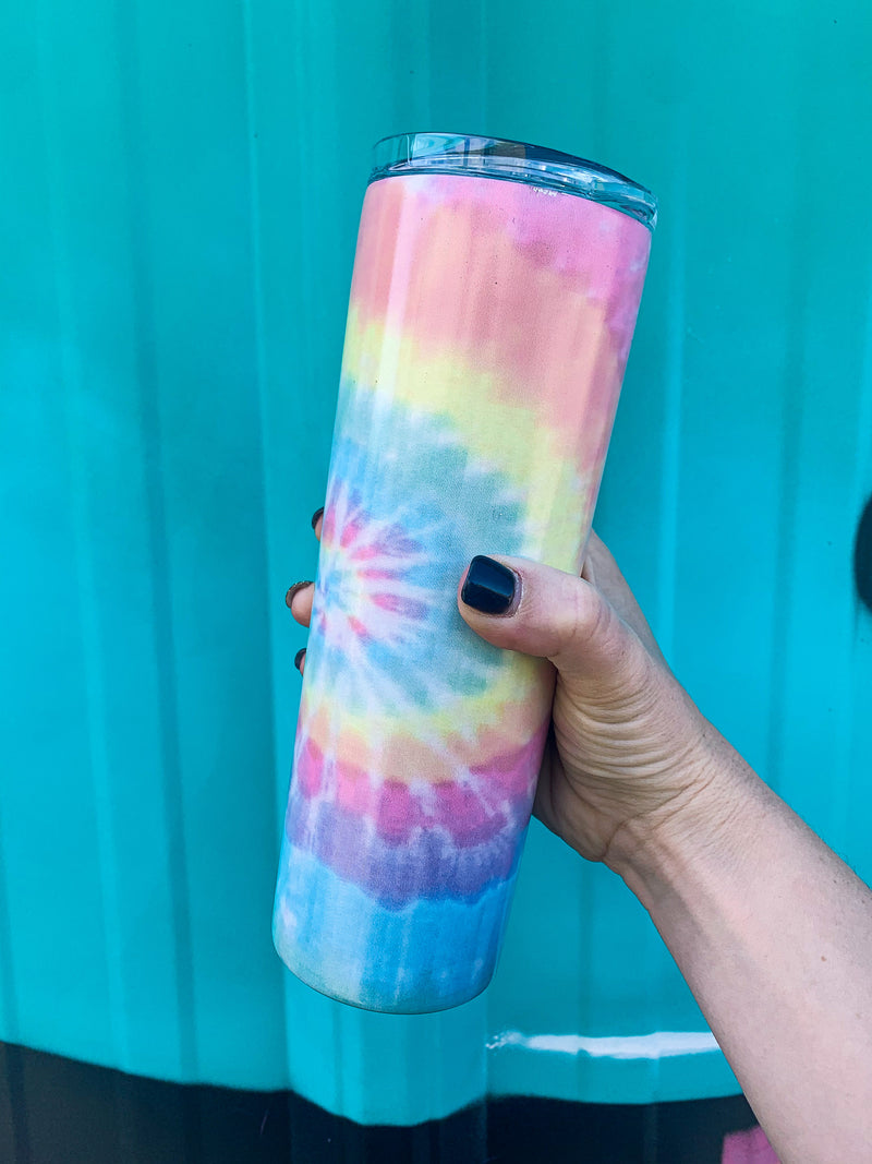 Pastel Tie Dye Tumbler