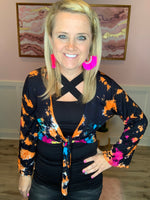 Tie Dye Cropped Cardigan