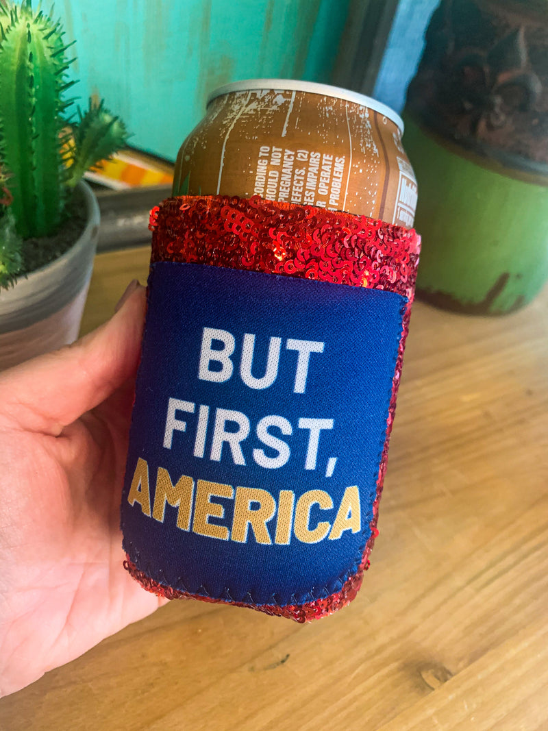 America Sequin Koozie