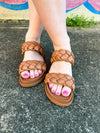 Camel Braided Slides