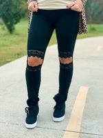 Lace Black Leggings