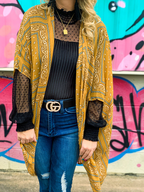 Paisley Print Kimono