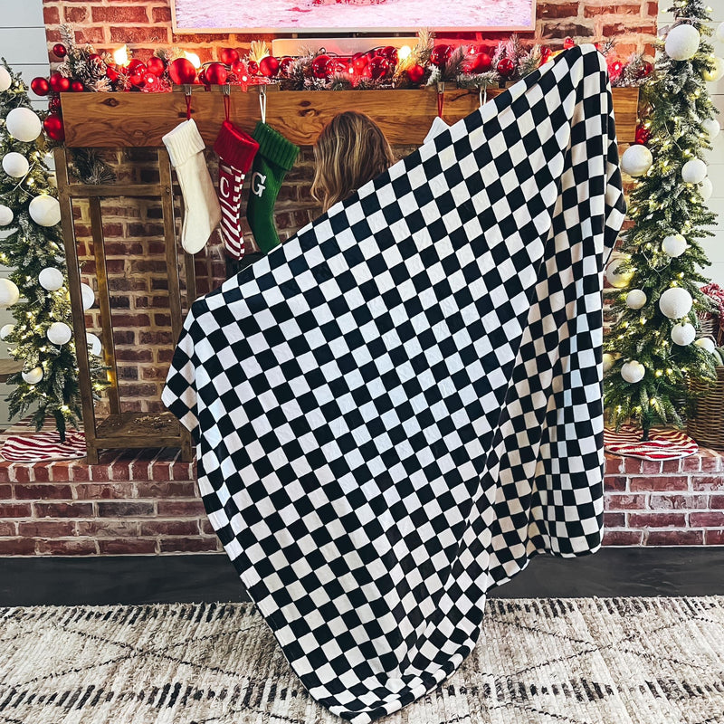 Checkered Fleece Blanket