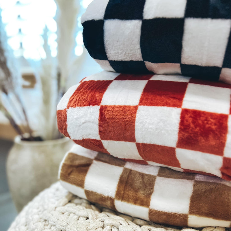 Checkered Fleece Blanket
