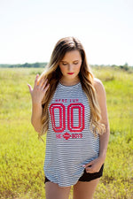 Here for the Boys Striped Tank