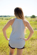 Here for the Boys Striped Tank