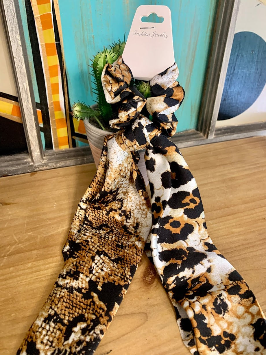 Leopard Snakeskin Hair Tie