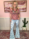 Turquoise Haven Paisley Print Bells
